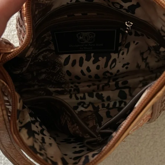 Lifestyle by Sharif Rose Gold Floral and Woven Women's Shoulder Bag - Picture 6 of 7